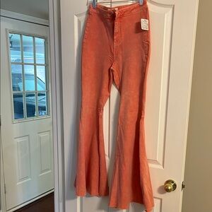 Free People Coral Flare Jeans